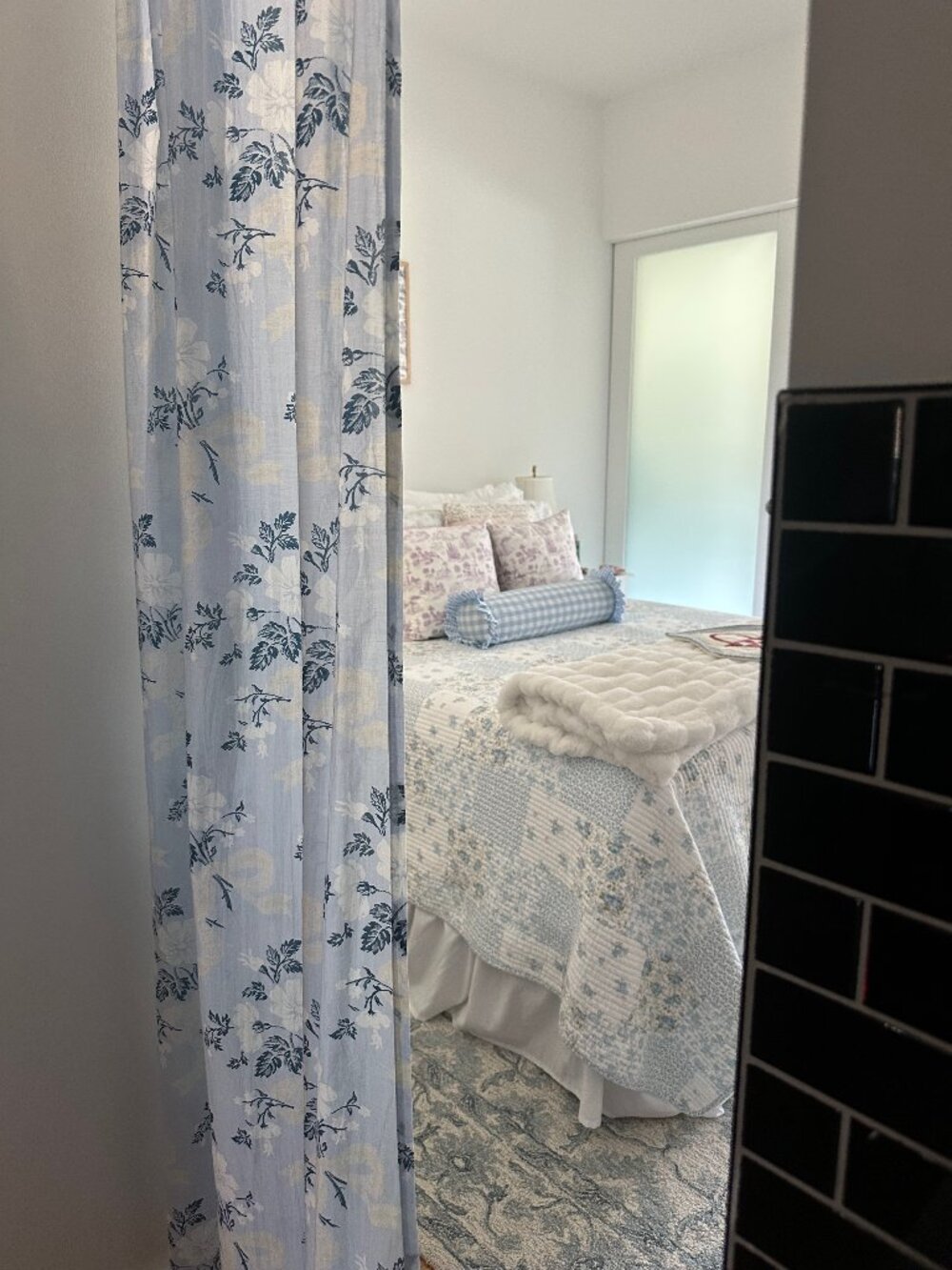 Natural Life Blue Boho Curtain Panel